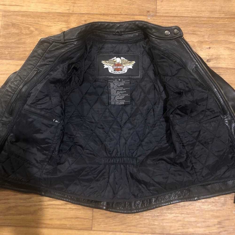 VTG HARLEY DAVIDSON LEATHER BIKER JACKET - image 5