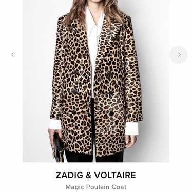 zadig and voltaire leather coat