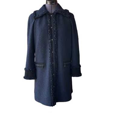 St. John Collection Knit Boucle Coat Duster Looped