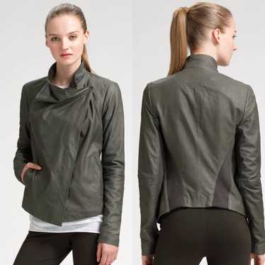 Vince Cowl Asymmetric Leather Jacket