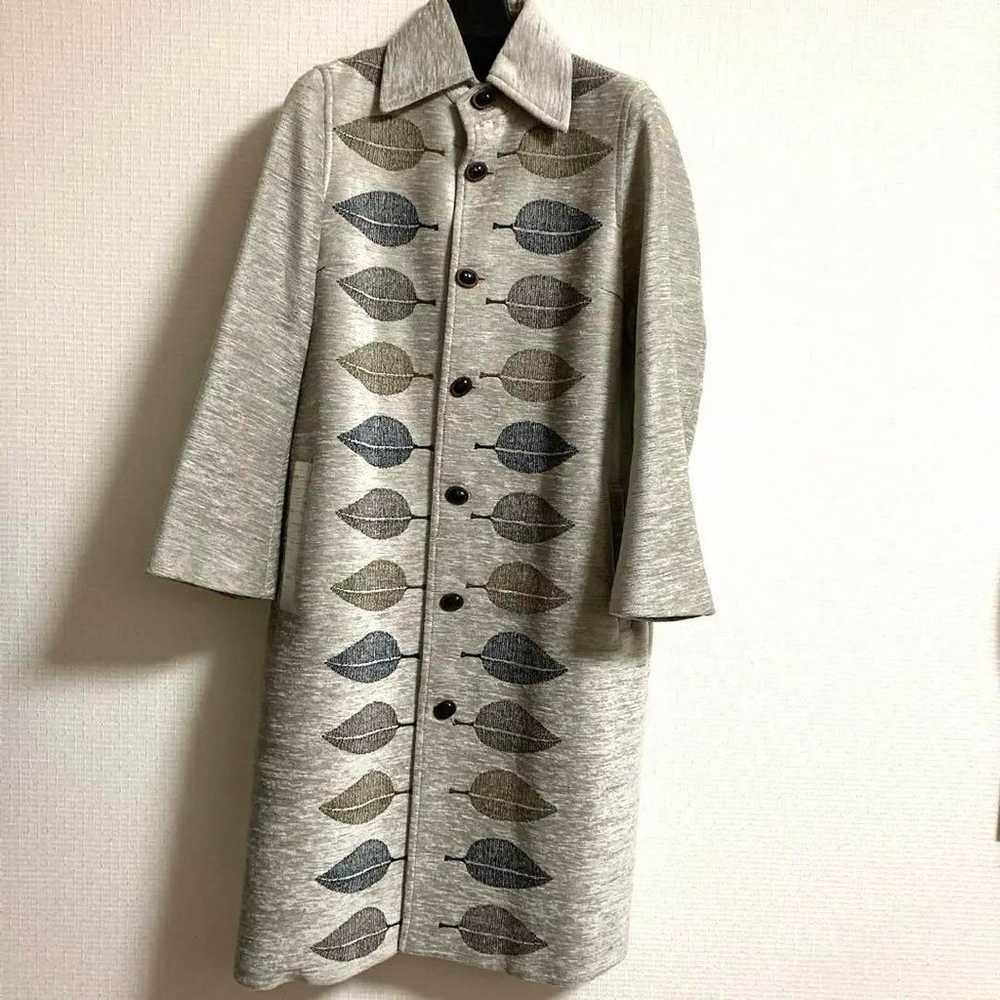 Minä Perhonen Leaf Embroidery Long Coat