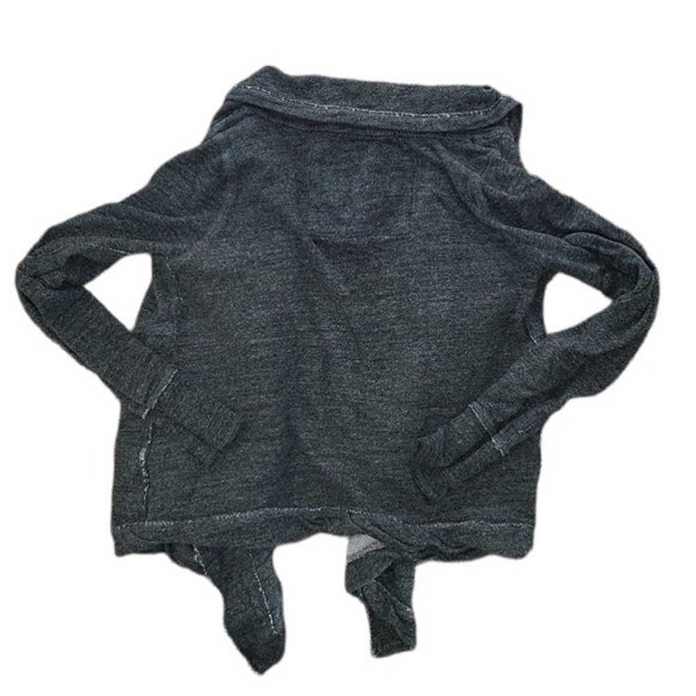 Abercombie & Fitch Gray open front drape Long Sle… - image 2