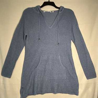 Soft Surroundings Lightweight Blue Gray Hoodie Dre