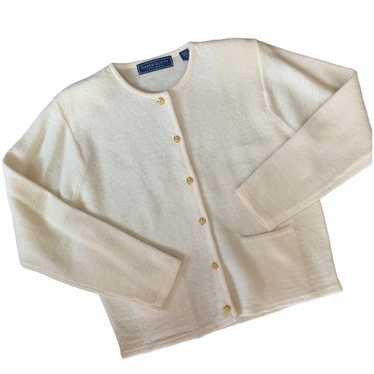 Vintage Karen Scott 100% Wool Cream Knit