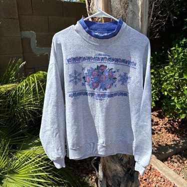 Vintage 1990s Morning Sun Flower Graphic Sweatshir