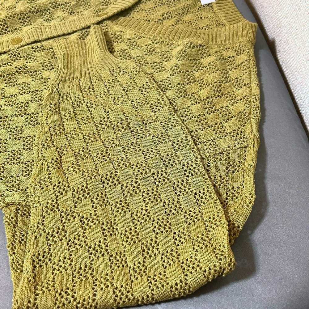 LAGUA GEM Cardigan with Openwork Knitting in Yell… - image 8