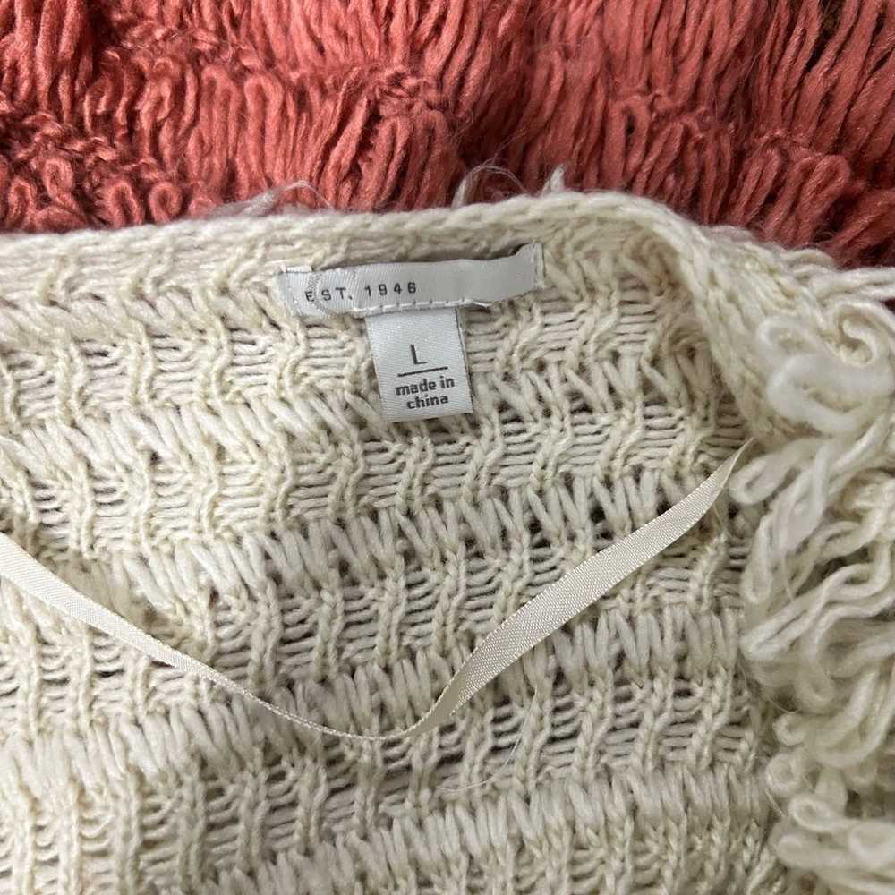 Est. 1946 Multicolor Fringe Loop Shag Cardigan Si… - image 3