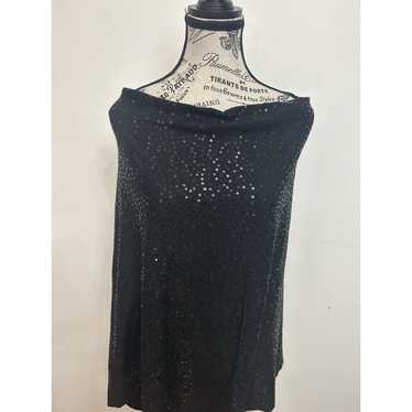 Vintage Joan Rivers Black Sequin Poncho Glam Eveni