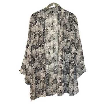 H&M Divided Snake Python Print Open Front Lightwe… - image 1