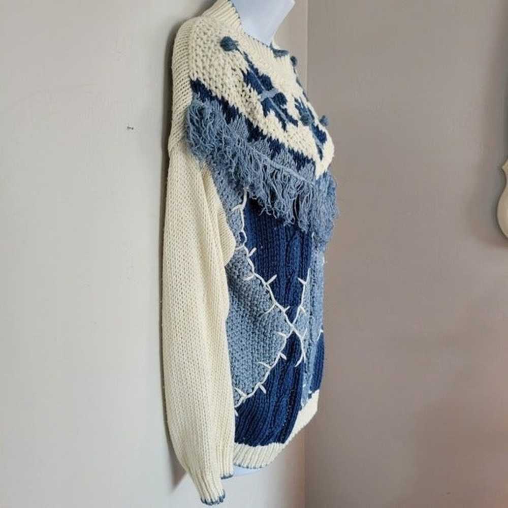 Huntington Ridge Vintage Knitted by Hand White Bl… - image 3