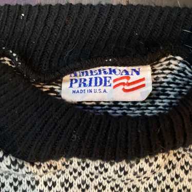 Vintage American Pride Black and White sweater