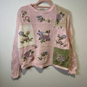 vintage classic elements flower sweater size large