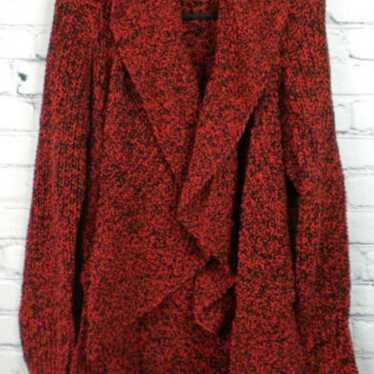 VINTAGE CHAUS NEW YORK RED AND BLACK XL CARDIGAN