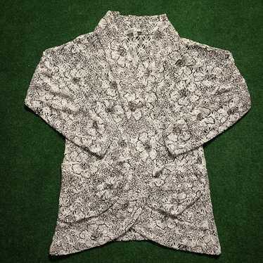 Vintage Womens Alberto Makali Floral Lattice Lace 