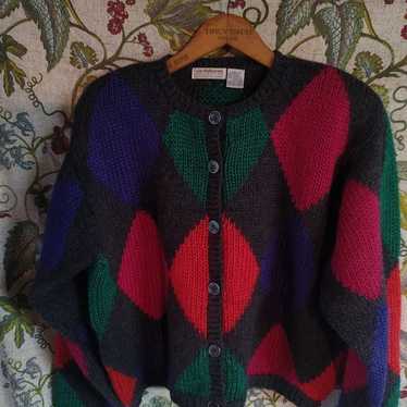 Vintage Liz Claiborne wool mohair blend cardigan