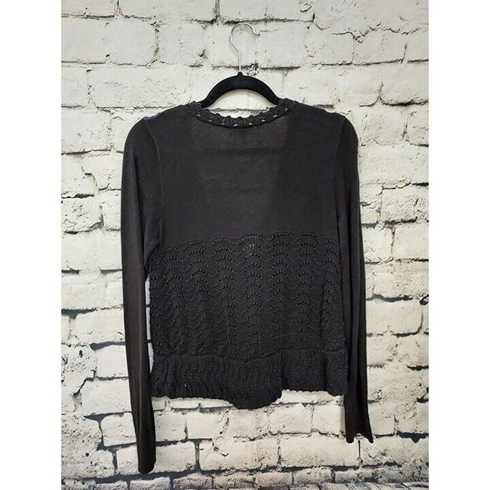 Vintage Free People Womens Cardigan Sweater, Blac… - image 3