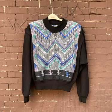 Vtg Boutique Los Andes Sweater Wool Geometric Past