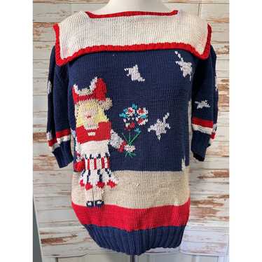 Vintage Berek Handknit Americana Sweater-M