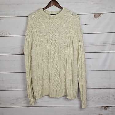 Vintage Thane Fisherman’s Cable Knit Cream Sweater