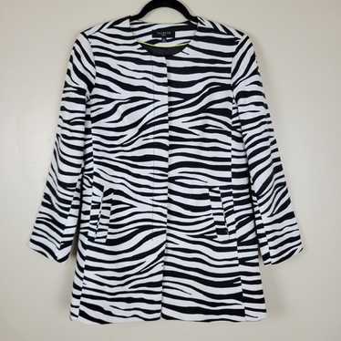 Talbots 10P Zebra Print Snap Button Front Tunic B… - image 1