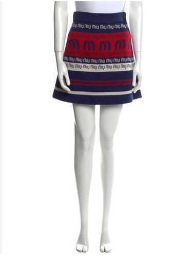 ミニスカート Miu Miu Printed Crepe Mini Skirt luxury-women-miu-miu-used-