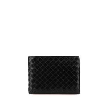 Black Bottega Veneta Leather Intrecciato Bifold Wa