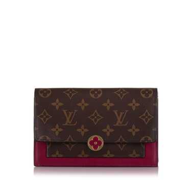 Brown Louis Vuitton Monogram Flore Wallet On Chain