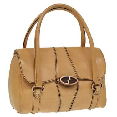 Gucci GUCCI Hand Bag Leather Beige