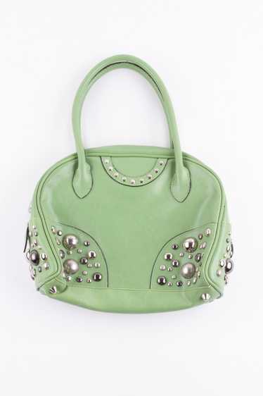 APT 9 Green Studded Leather Mini Bag