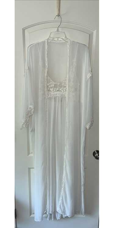 Diane Samandi ナイトウェア ウェディング レース ローブ VTG JONQUIL by Diane Samandi Bridal White Satin, Lace