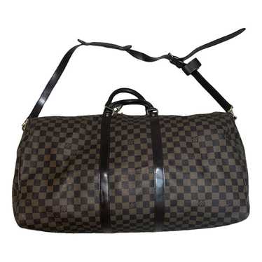 Louis Vuitton Keepall leather travel bag