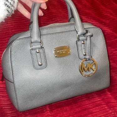 Michael Kors Grey Saffiano Leather Handbag