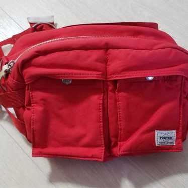 【Super Rare】Porter Waist Bag Body Bag Red