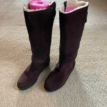 UGG Knee High Boots - Leather and Genuine Sheepski