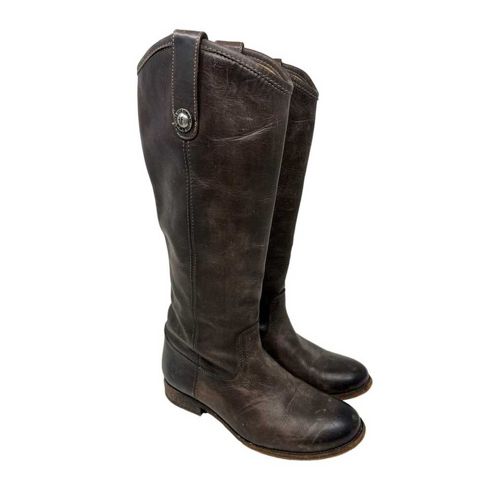 Frye Melissa Button Tall Brown Riding Boots 6 - image 1