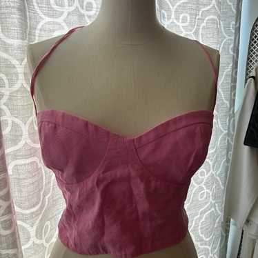 Pink Zara backless top