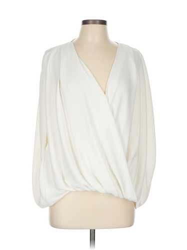 Trina Turk Women Ivory Long Sleeve Blouse L