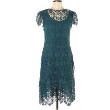 Anne Klein Green/Blue Lace Dress.