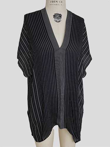 Vince V neck silk stripe tunic