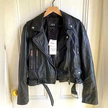 Zara ZARA Genuine Leather Jacket Brand New Size S