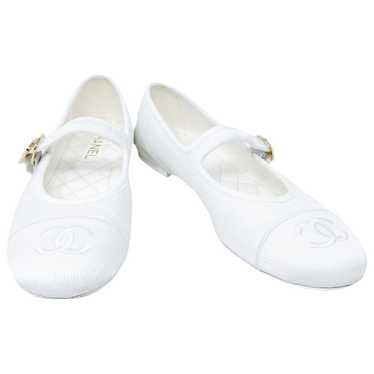 Chanel Mary Janes cloth ballet flats