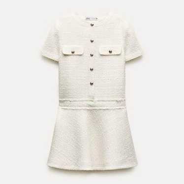 ZARA White Tweed Dress