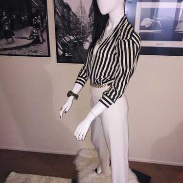 Stripe Black and White Blouse