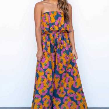 Off the Shoulder Wide Leg Jumpsuit