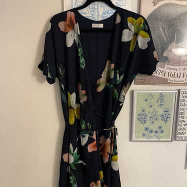 Aritzia Babaton Floral Wrap Dress