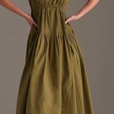 Anthropologie Eliza Pintucked Maxi Dress