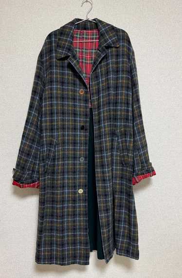 Undercover Undercover Wool Check Coat with Oversiz