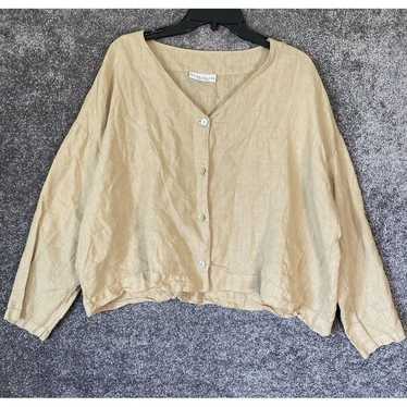 Bryn Walker Linen Shirt Top Womens Large Oversized