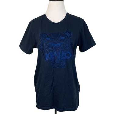 Kenzo Navy Blue Embroidered T-shirt