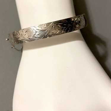 Vintage floral Engraved Sterling Silver Birmingham